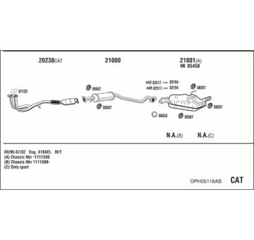 Výfukový systém WALKER OPH05118AB
