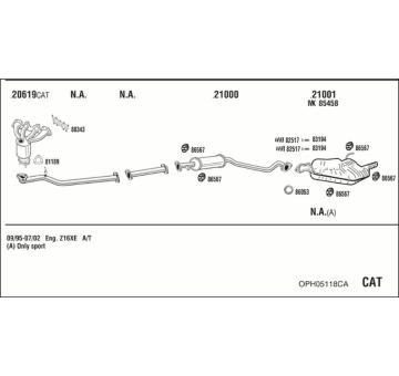 Výfukový systém WALKER OPH05118CA