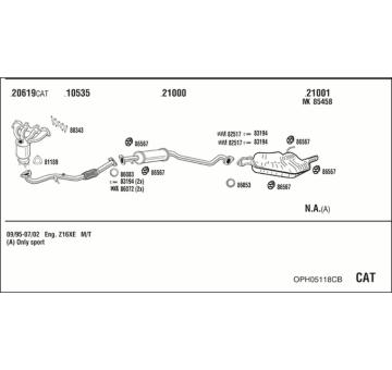 Výfukový systém WALKER OPH05118CB