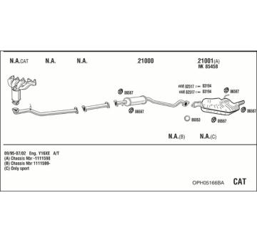 Výfukový systém WALKER OPH05166BA