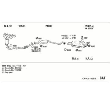 Výfukový systém WALKER OPH05166BB