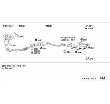 Výfukový systém WALKER OPH05166CB