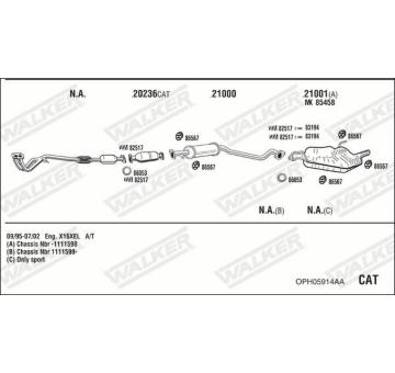 Výfukový systém WALKER OPH05914AA