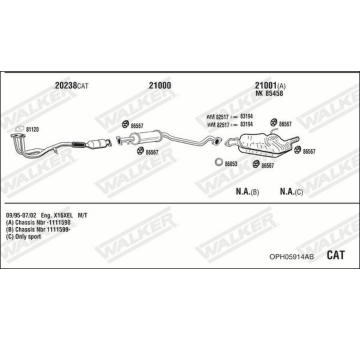 Výfukový systém WALKER OPH05914AB