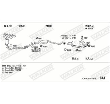 Výfukový systém WALKER OPH05914BB