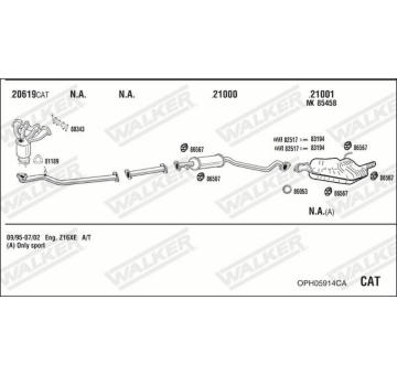 Výfukový systém WALKER OPH05914CA