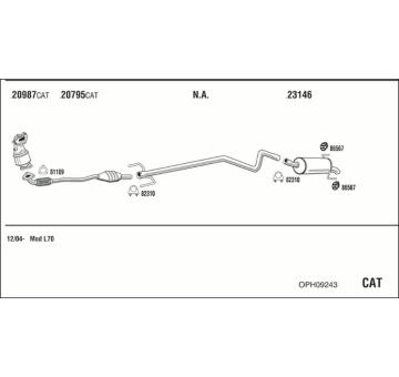 Výfukový systém WALKER OPH09243