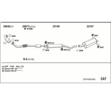 Výfukový systém WALKER OPH09246A