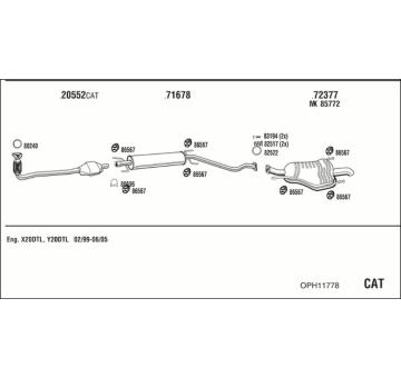 Výfukový systém WALKER OPH11778