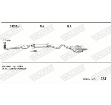 Výfukový systém WALKER OPH14181C