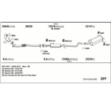 Výfukový systém WALKER OPH18301BB