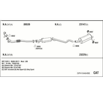 Výfukový systém WALKER OPH19464BB