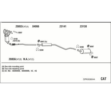 Výfukový systém WALKER OPK006044