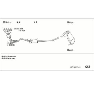 Výfukový systém WALKER OPK007749