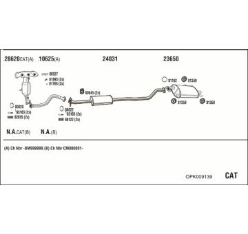 Výfukový systém WALKER OPK009139
