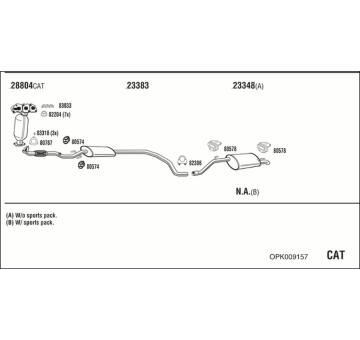 Výfukový systém WALKER OPK009157