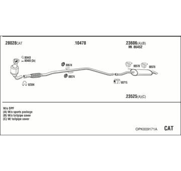 Výfukový systém WALKER OPK009171A