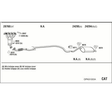 Výfukový systém WALKER OPK012034