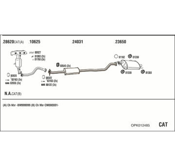 Výfukový systém WALKER OPK012485