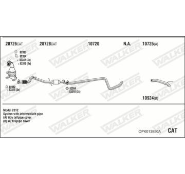 Výfukový systém WALKER OPK013950A