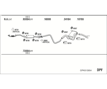 Výfukový systém WALKER OPK013954