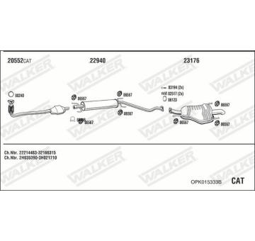 Výfukový systém WALKER OPK015333B