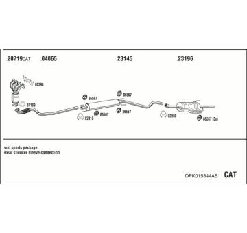 Výfukový systém WALKER OPK015344AB