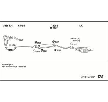 Výfukový systém WALKER OPK015345BA