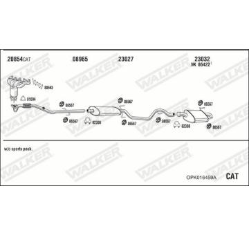 Výfukový systém WALKER OPK016459A
