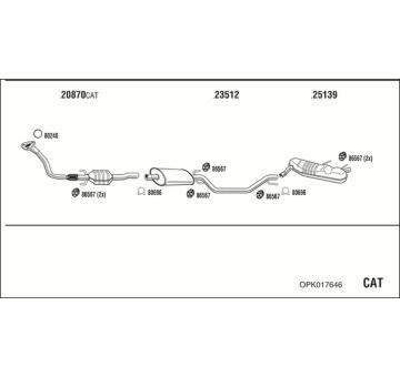 Výfukový systém WALKER OPK017646