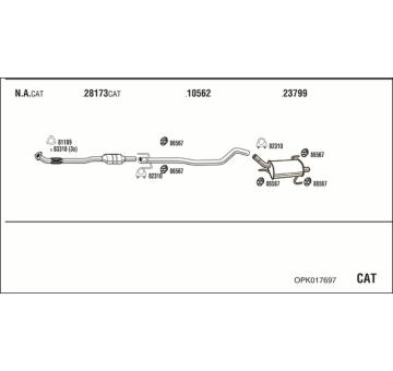 Výfukový systém WALKER OPK017697