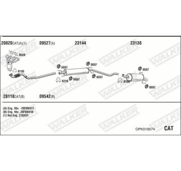 Výfukový systém WALKER OPK018074