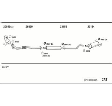 Výfukový systém WALKER OPK018689A