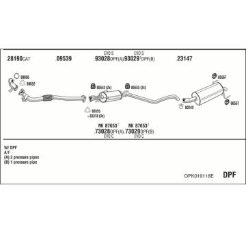 Výfukový systém WALKER OPK019118E