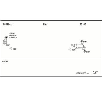 Výfukový systém WALKER OPK019331A