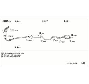 Výfukový systém WALKER OPK025499A