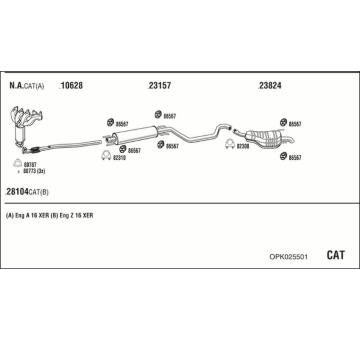 Výfukový systém WALKER OPK025501