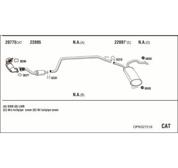 Výfukový systém WALKER OPK027518