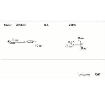 Výfukový systém WALKER OPK032003