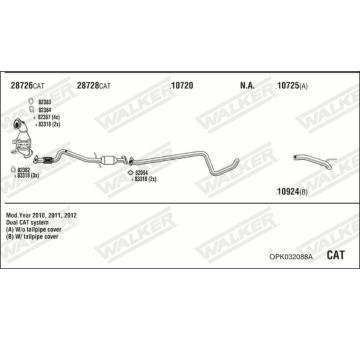 Výfukový systém WALKER OPK032088A