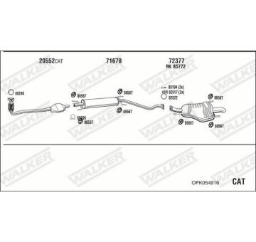 Výfukový systém WALKER OPK054916