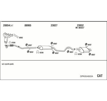 Výfukový systém WALKER OPK054922A