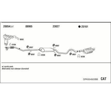 Výfukový systém WALKER OPK054922BB