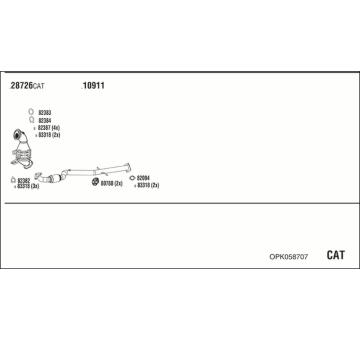 Výfukový systém WALKER OPK058707