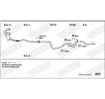 Výfukový systém WALKER OPK100493A