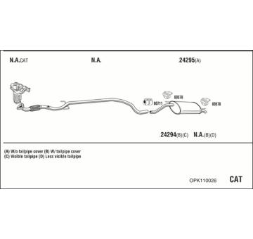 Výfukový systém WALKER OPK110026