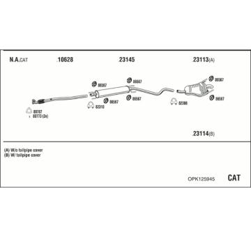 Výfukový systém WALKER OPK125945
