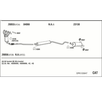 Výfukový systém WALKER OPK125947