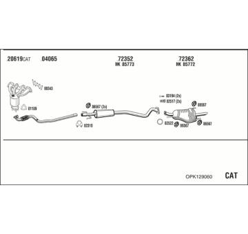 Výfukový systém WALKER OPK129060
