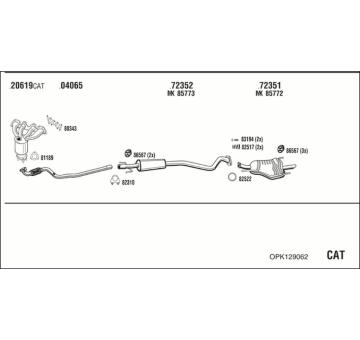 Výfukový systém WALKER OPK129062
